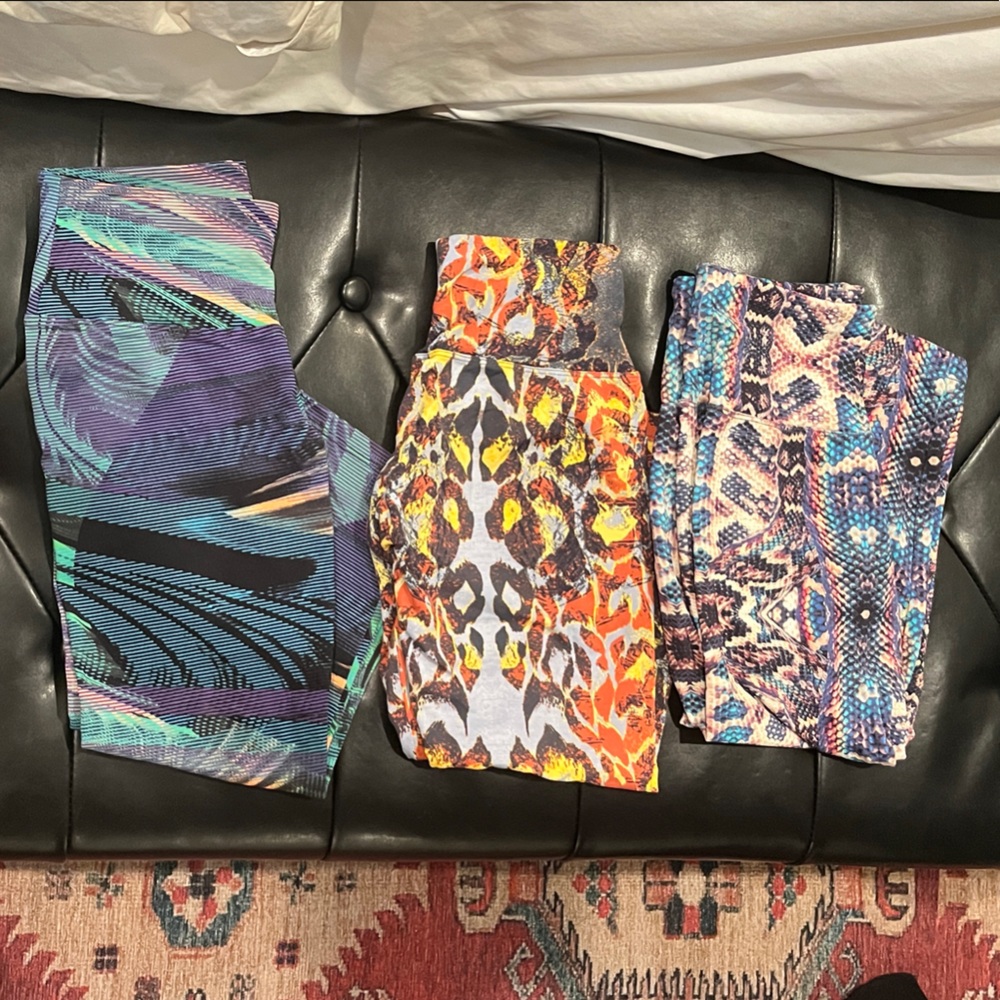 Colorful Patterned Leggings Set x 3